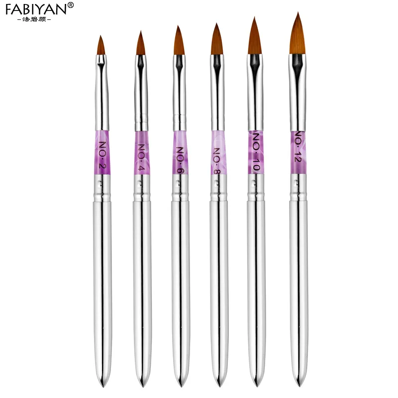 Акриловая кисть для ногтей резьба в виде цветка ручка УФ-Гель-лак рисование