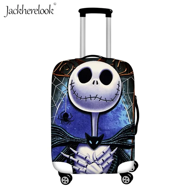 Jackherelook защитный чехол для багажа Кошмар перед Рождеством Дорожный чемодан Пыленепроницаемый Чехол эластичная Сумка На Колесиках лист - Цвет: HMM1167