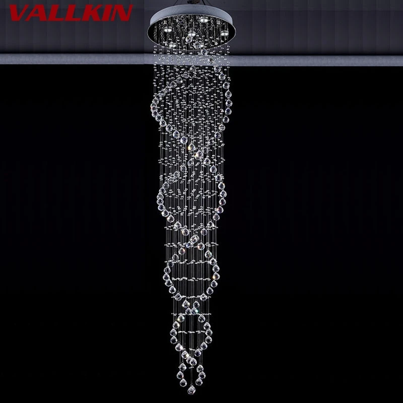 

New Crystal Chandeliers Hot Sale Luxury Clear Modern Lighting Ceiling Chandeliers Lights for Indoor Dining Room Stairs Hallway