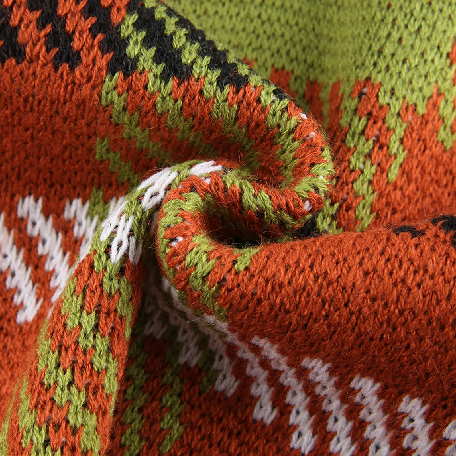 

Women Plaid Loose Knit Color Block V-Neck Pullover Sleeveless Vest England Style Vintage Sweater Tops For Ladies Streetwear #31