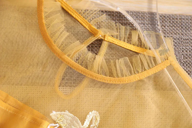 Высококачественное осеннее женское Сетчатое платье с вышивкой в виде лебедя