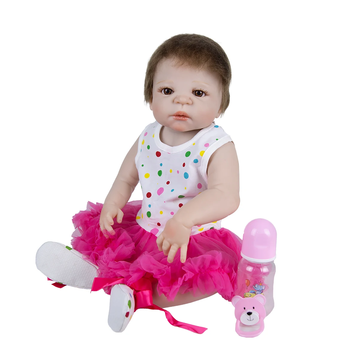 Кукла реборн из мохера силиконовая 23 дюйма |