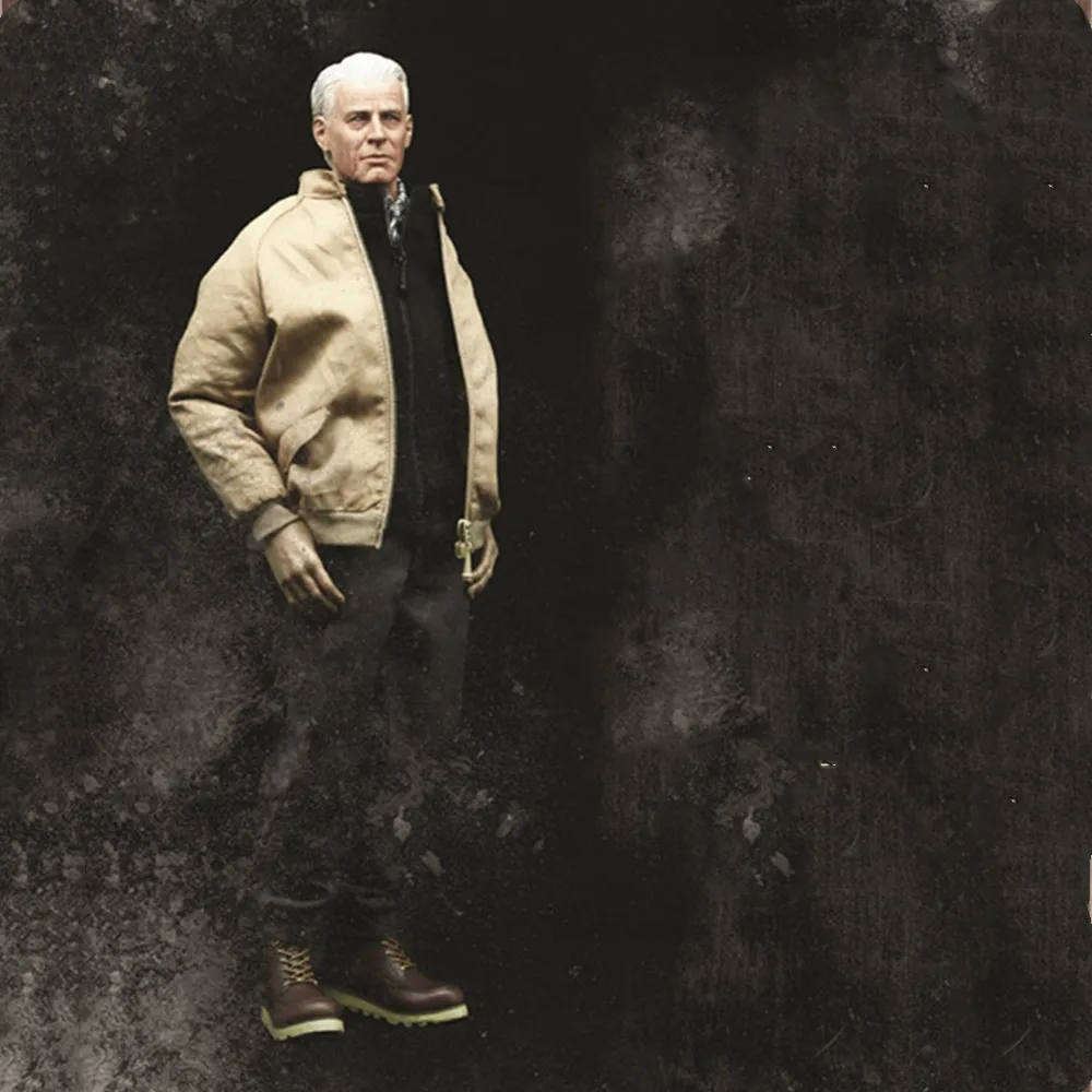 МККТОЙЗ МКК024 Олд Америка Капитан 1/6 Ветеран Костюм Комплект Рубашка Черный Свитер Куртка Брюки Пояс Обувь для 12" Тело