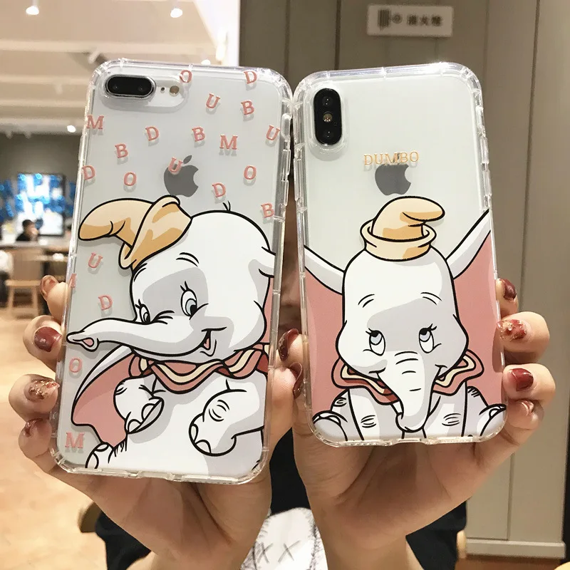 

Чехол-накладка для iphone 12 pro max, 11, 8, 7, 6 s, XR PLUS, X, XS, SE, mini, с диснеевским Дамбо, летающим слоном