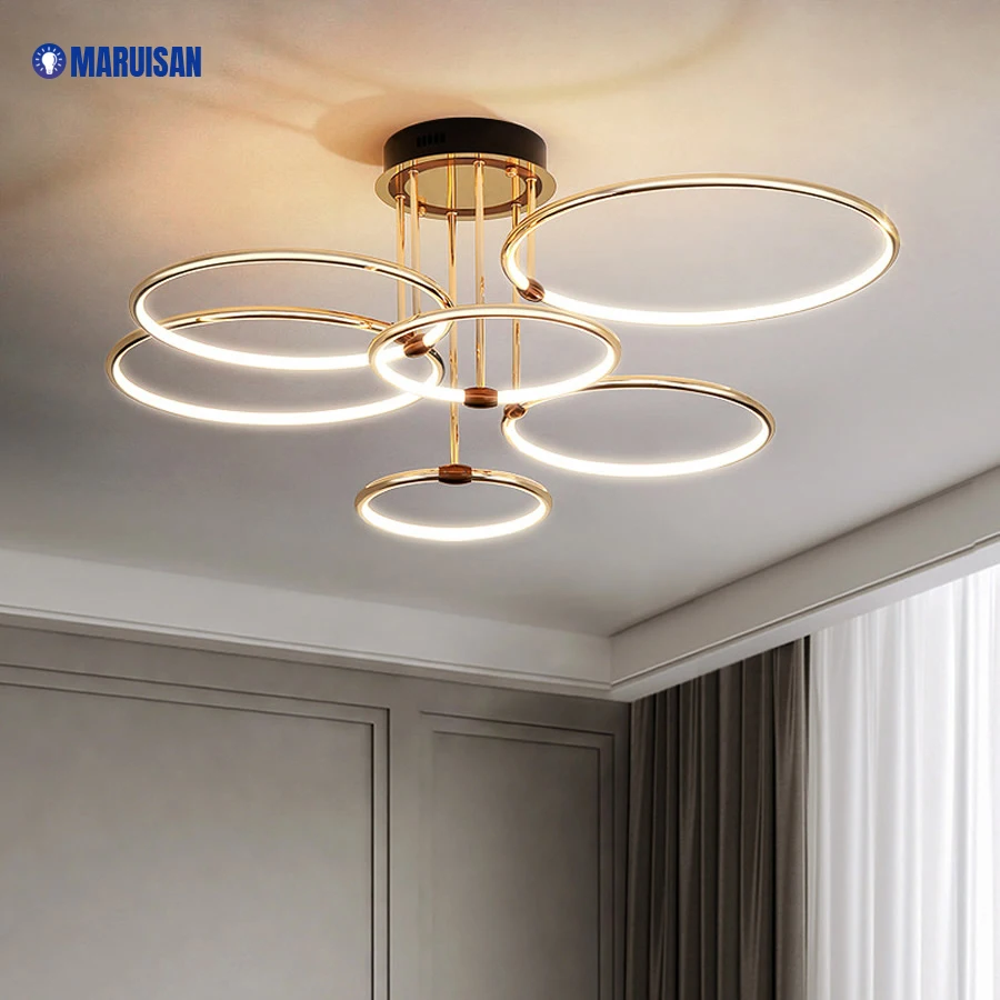 

LED Chandelier Living Room Bedroom Luxury Lights Electroplated Mounted Lights Dining Room Indoor Lighting Fixtures AC85-260V