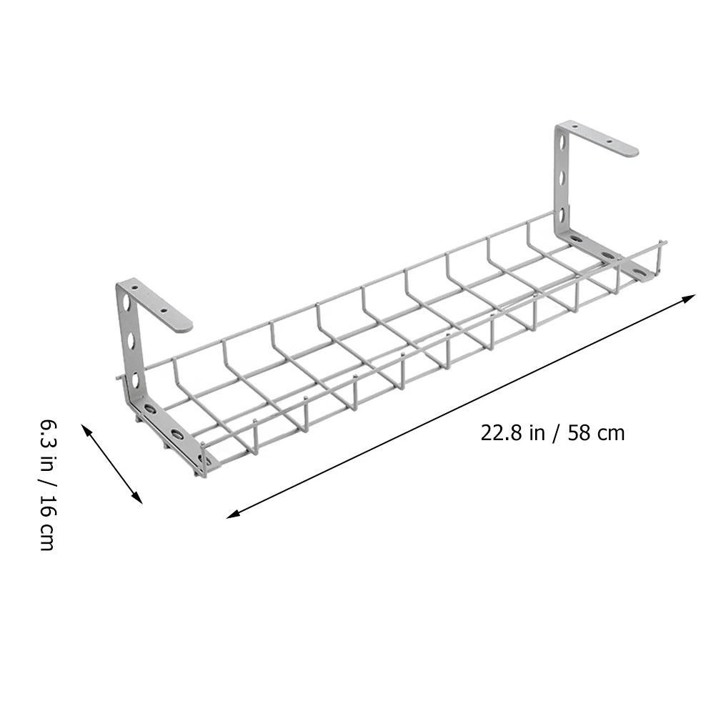 

1pc Under Desk Wire Storage Rack Useful Patch Board Storage Rack for Home