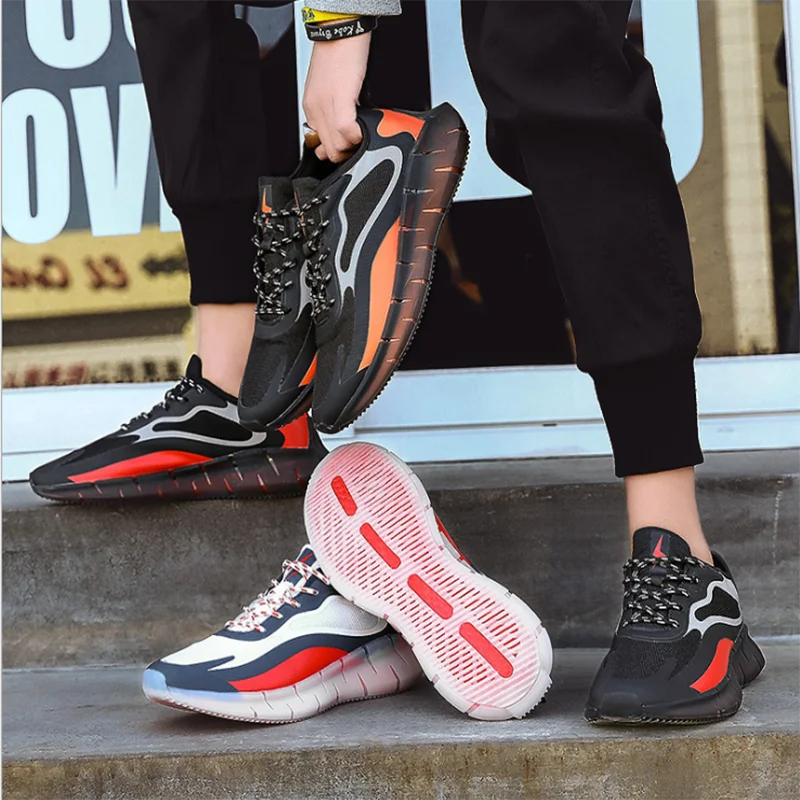 

2020 Autumn New Style Popular Casual Outdoor Sports Shoes Flying Mesh Trainers Lightweight Breathable Lace-Up Men Sneakers Shoes