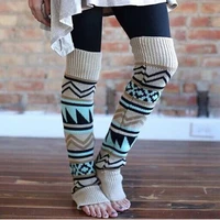 fashion leg warmers women warm knee high 2020 winter knit solid crochet leg warmer socks christmas warm boot cuffs beenwarmers