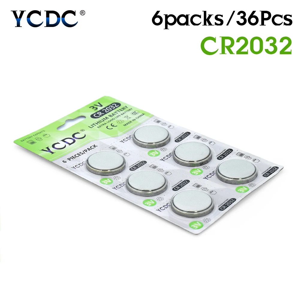 Аккумуляторы литий ионные CR2032 cr2020 36 шт. батарейки для монет BR2032 DL2032 ECR2032 игрушек