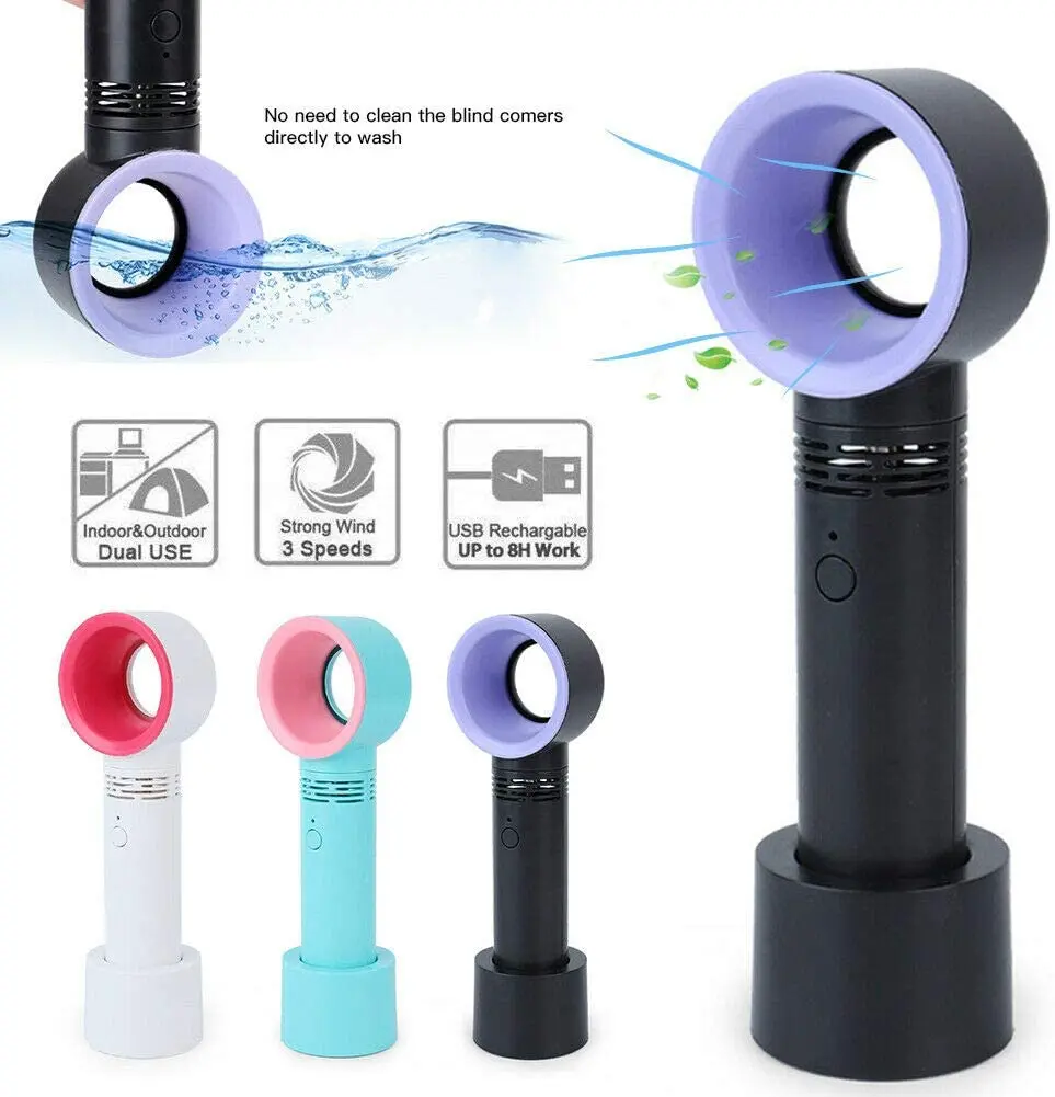 Портативный мини вентилятор USB Перезаряжаемый Ручной охлаждающий электрический