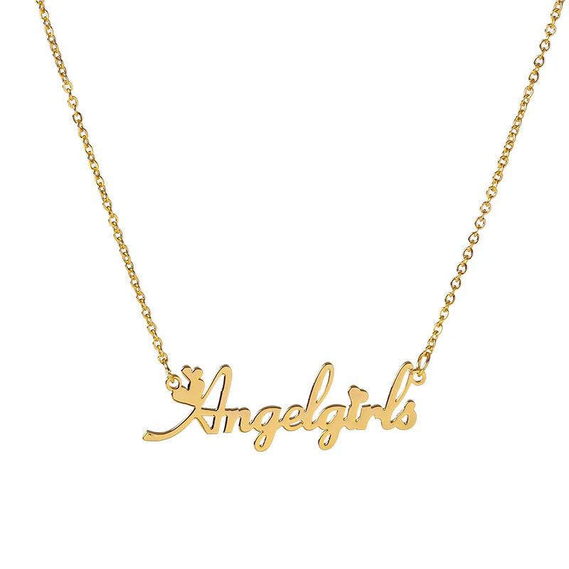 

Модное ожерелье с именем для женщин, чокер из нержавеющей стали, ожерелье с именной табличкой на заказ, Индивидуальные ювелирные изделия, по...