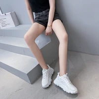 ins korean version dissolving sole small white shoes women 2021 autumn new breathable student thick soled shoes women