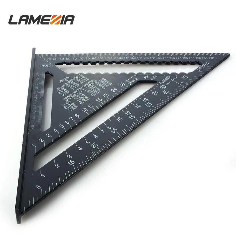 Треугольная линейка LAMEZIA 7/12 дюйма измерительный инструмент с прямым углом