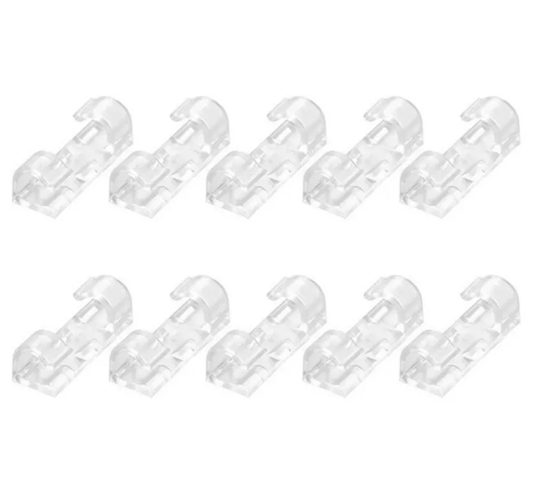 Черный/белый/прозрачный 10 шт. самоклеящаяся Настольный Кабельный организатор