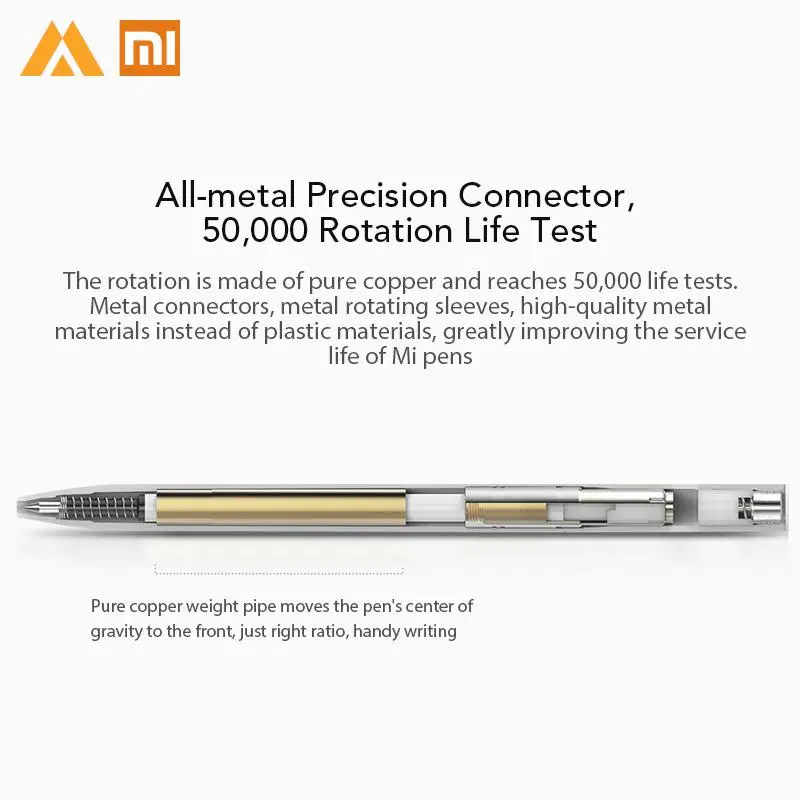 Оригинальная шариковая ручка Xiaomi Mijia с швейцарским стержнем 0 5 мм 143 для школы