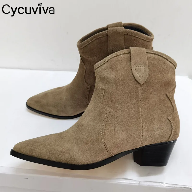 Распродажа Детские замшевые Полусапоги Челси на массивном каблуке короткие