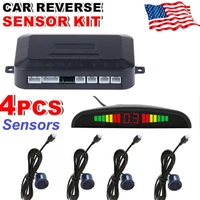 auto led parking sensor reverse car parking radar monitor detector digital screen monitor detector system with 4 sensors reverse