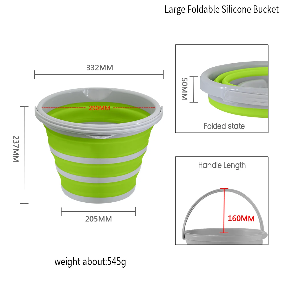 Складное Силиконовое ведро XYj большой емкости экономия места моющаяся для