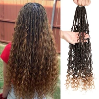laiya goddess crochet locs hair braiding faux locs curly hair extension curly synthetic bouncy hair twist braids pre looped