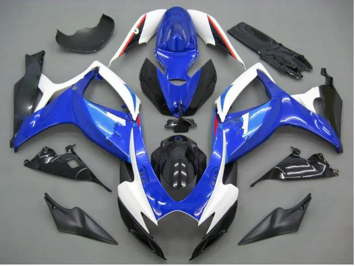 Набор обтекателей литья под давлением для GSXR600 750 06 07 K6 GSXR750 2006 2007 белый синий набор