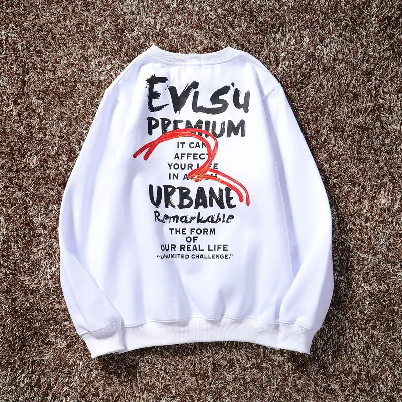 2020 Authentic New Evisu Winter Men Casual Sweater Warm Breathable Fashion Cotton Plus Velvet Long-Sleeved Women Lovers Clothes | Мужская
