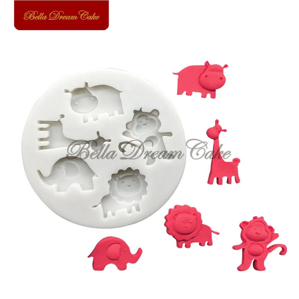

Lion Monkey Zoo Silicone Mold Sugarcraft Cake Mould DIY Fondant Cake Moulds Cake Decorating Tool Kitchen Accessories Bakeware