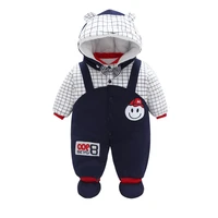 autumn winter new baby rompers newborn cottons jumpsuit infant boys girls hooded thicken clothes outwear christmas ropa bebe