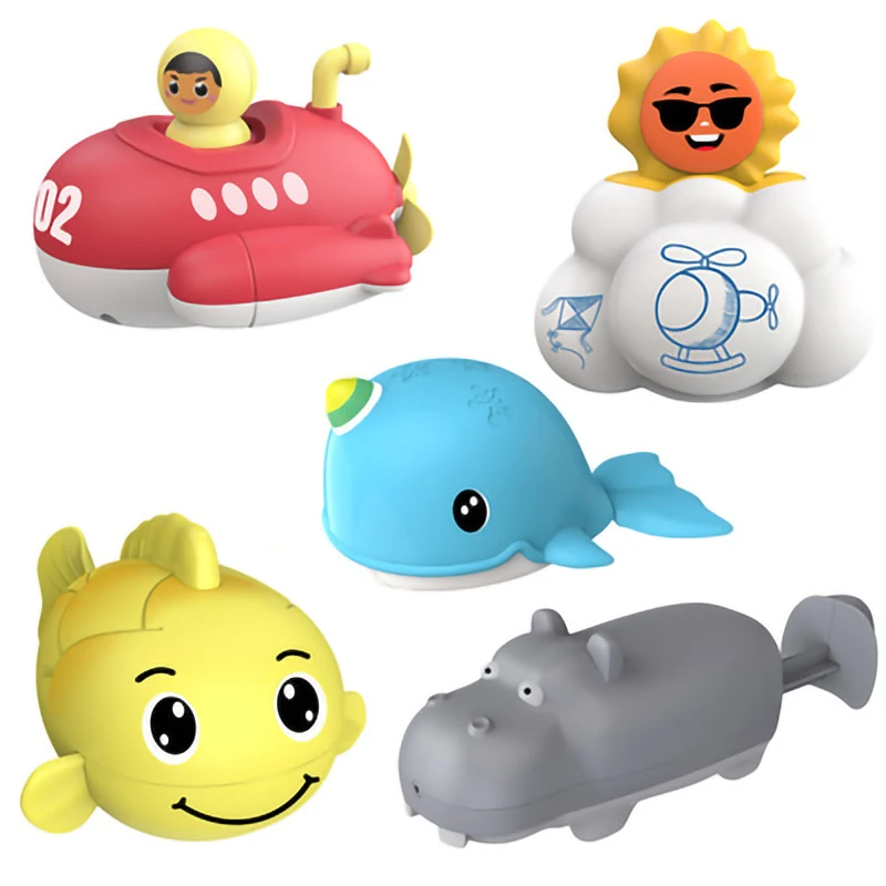 

Infant Children Bath Toys Bathroom Splashing Water Shower Wind up Toys Creative Gifts