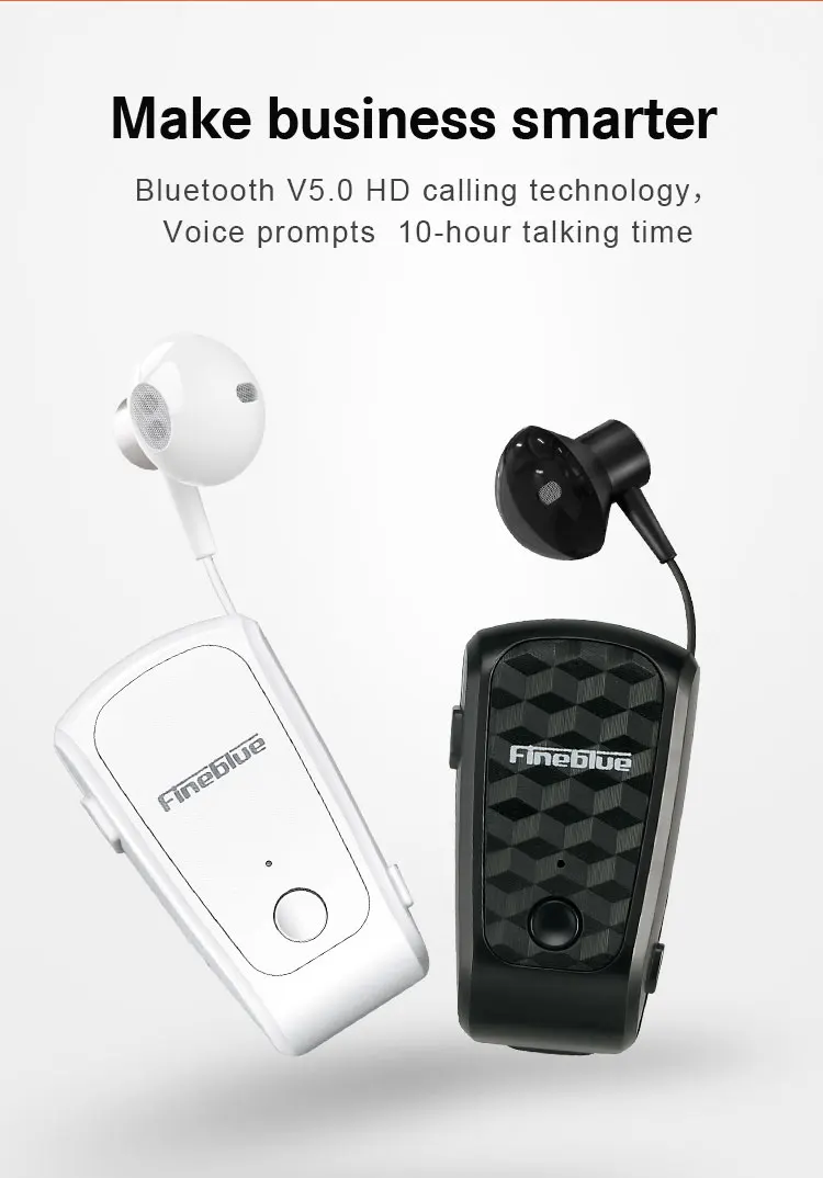 Беспроводная мини гарнитура с драйвером FineBlue FQ10 PRO Bluetooth напоминанием о звонках и