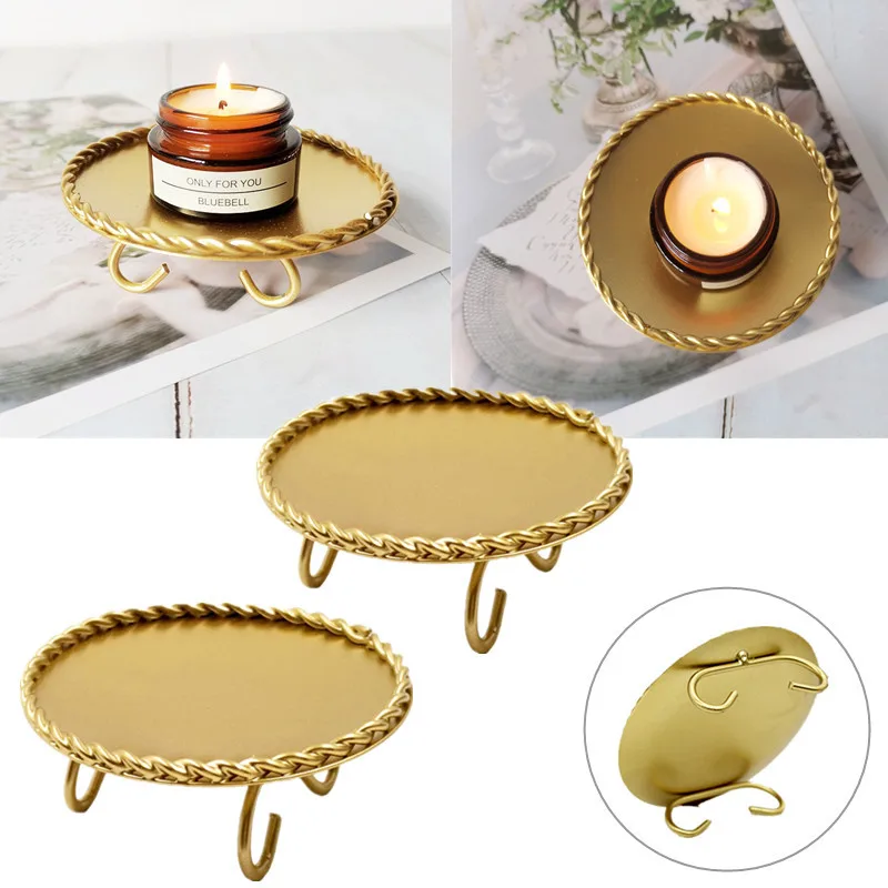 2 шт. Железный позолоченный подсвечник металлический для свадьбы вечеринки