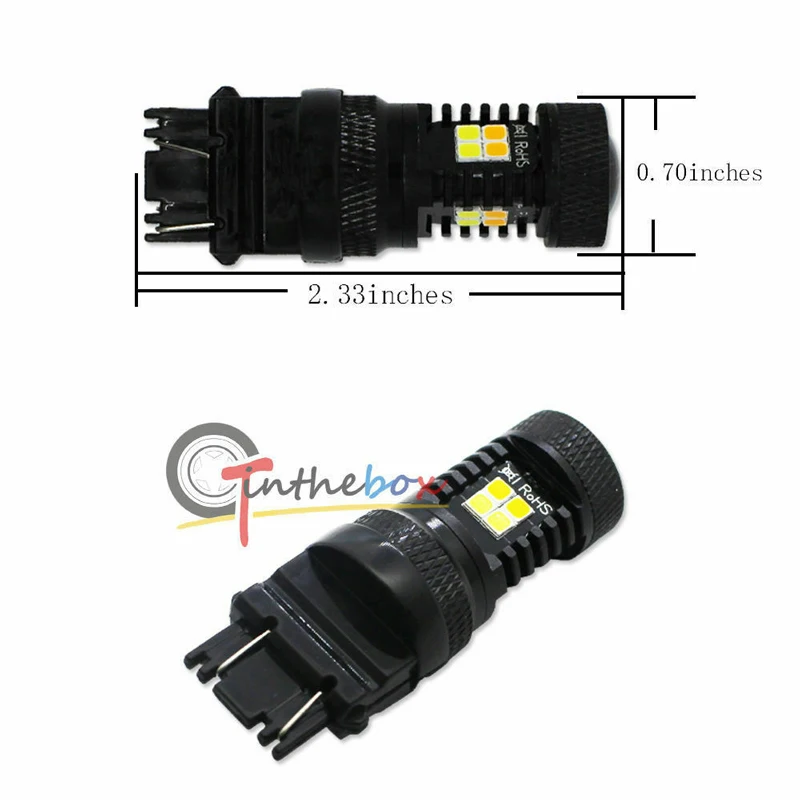 GTinthebox 2 шт Высокая мощность 3030-SMD двойной цвет белый/желтый передние поворотные