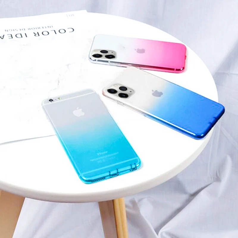 For iPhone 6 6S 7 8 Plus Ultra Thin Cases for SE 2 2020 11 Pro Max X XS XR Clear TPU Phone Fundas |