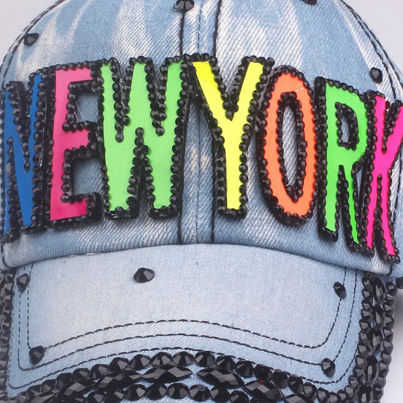 Xthree джинсовая бейсболка со стразами и буквенным принтом для мужчин Женская