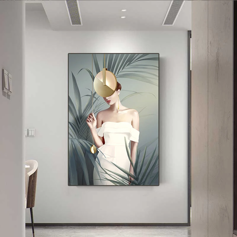 

Modern Cuadros Elegant Figure Posters Print Fashion Dress Women Canvas Painting Nordic Wall Art Picture Living Room Home Decor