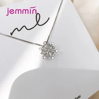 new arrival 925 sterling silver elegant snowflake necklace for women party s925 silver fashion jewelry 2021 new year gift