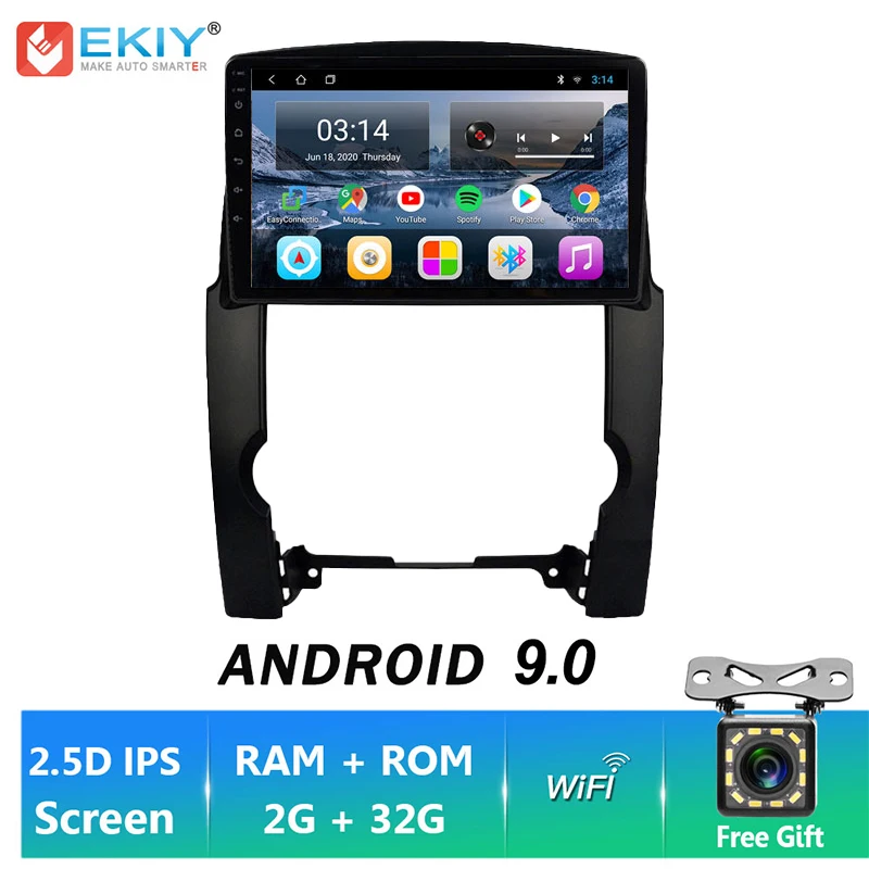 EKIY IPS Android 9 0 Автомобильный GPS навигатор BT Wifi рекордер для KIA Sorento 2 XM Sedan 2009 12 стерео
