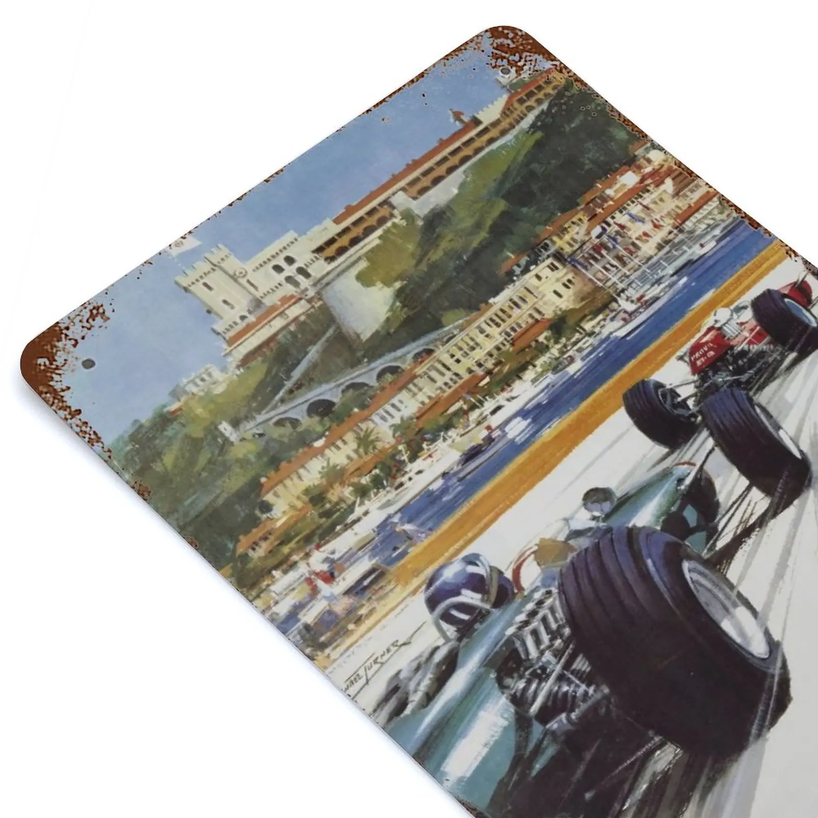 

Monaco Grand Prix 1967 Printed Vintage Metal Poster Home Pub Bar Garage Wall Decoration Tin Sign Plaque Decor