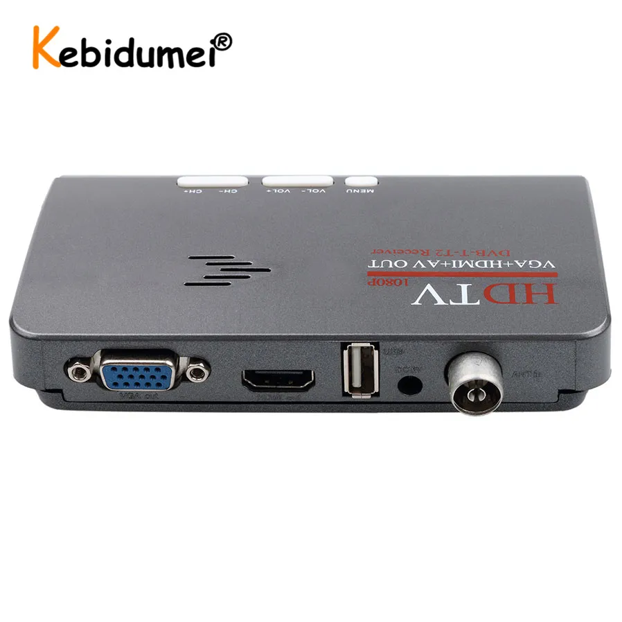 DVB T T2 TV тюнер приемник T/T2 Box VGA AV CVBS 1080P HDMI совместимый цифровой HD спутниковый
