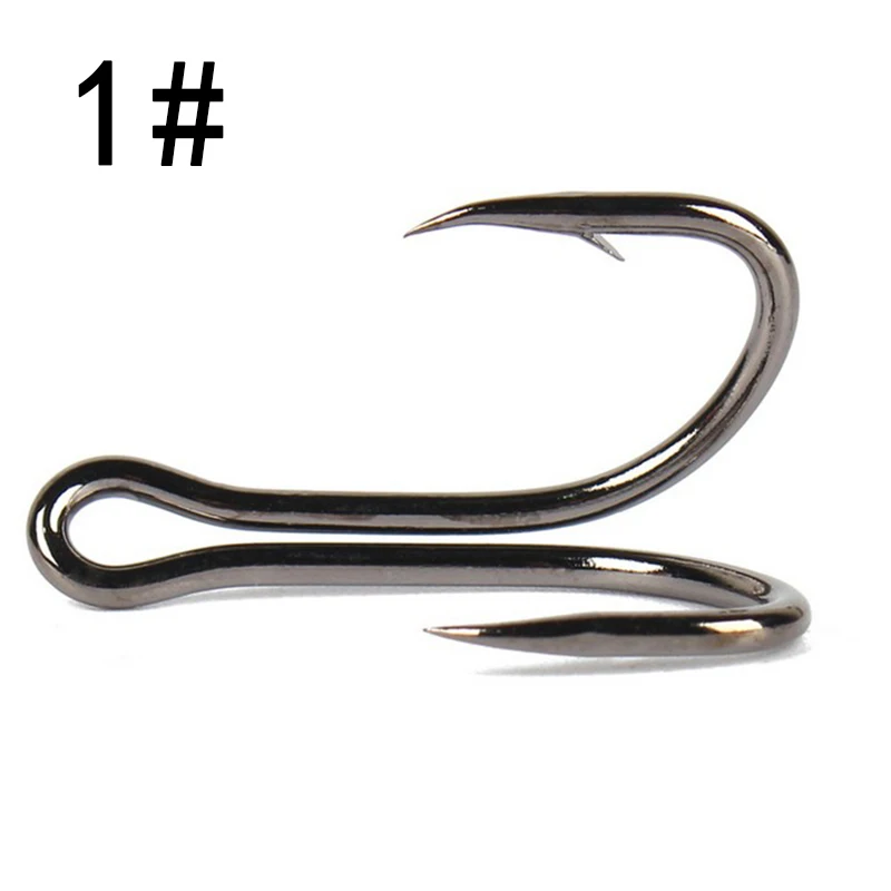 

50pcs/Set Fishing Double Hook High Carbon Steel Fishhook Fly Tying Jig Bait Lure