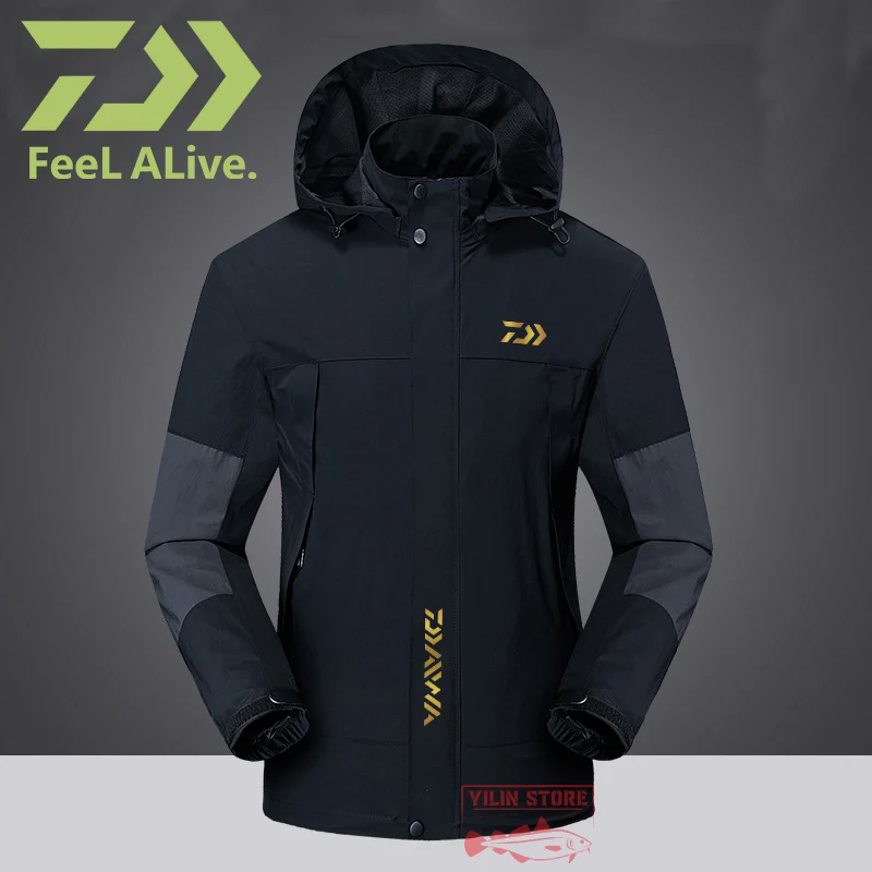 

Daiwa Fishing Jacket Men's Waterproof Hiking Jacket Outdoor Windproof Quick-drying Jacket Hunting Camping Hiking Fishing Jacket