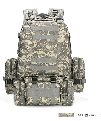 ACU 50л открытый Рюкзак Molle военный тактический рюкзак Спортивная Сумка Водонепроницаемый походный рюкзак для путешествий - Цвет: ACU