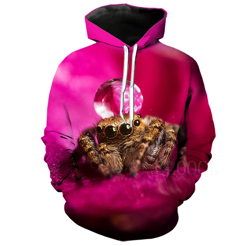 Hoodies 3 3D розовые толстовки с изображением паука, Женская толстовка с цветочным принтом, большие размеры, цветная толстовка с цветочным принтом, 3D принт, Harajuku, повседневная спортивная толстовка для девочек - Цвет: Hoodies 3