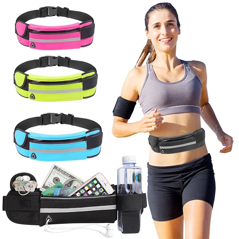 

2020 New Sports Bag Running Waist Bag Pocket Jogging Portable Waterproof Cycling Bum Bag Outdoor Phone Anti-theft Pack Belt Bags