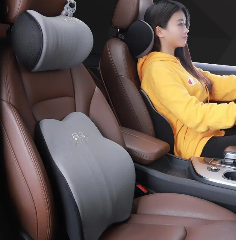 Волоконный Автомобильный подголовник подушка из пены с эффектом памяти для