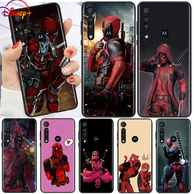 

Cool Marvel Deadpool For Motorola G9 G8 G Edge One E7 E6 Power Lite Marco Hyper Fusion Plus Play Black Phone Case Cover