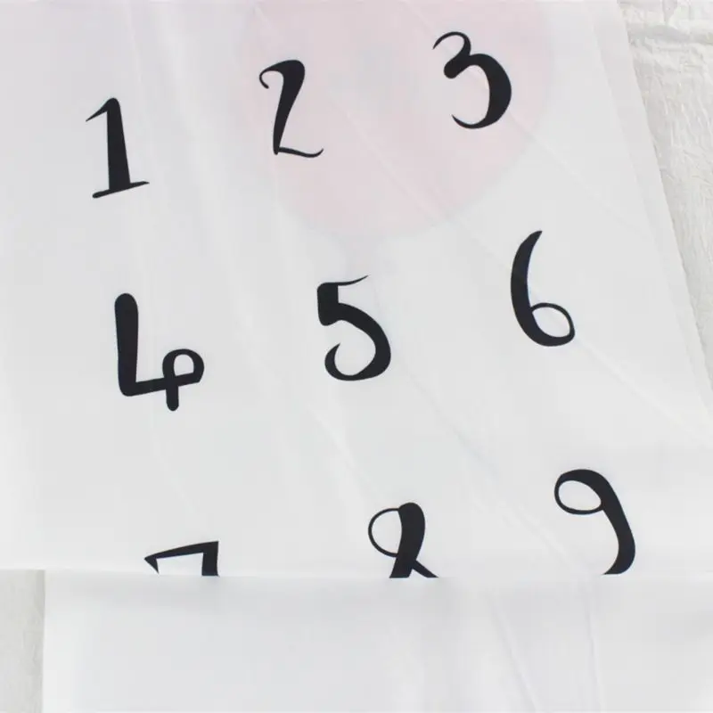 

Newborn Baby Milestone Number Balloon Pattern Mat Blanket Photography Background Backdrop Cloth