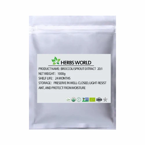 

100% Natural Broccoli Sprout Extract Powder 20:1,Sulforaphane,Vitamin K,Promote Well-being,Strong Body,Rich In Nutritions