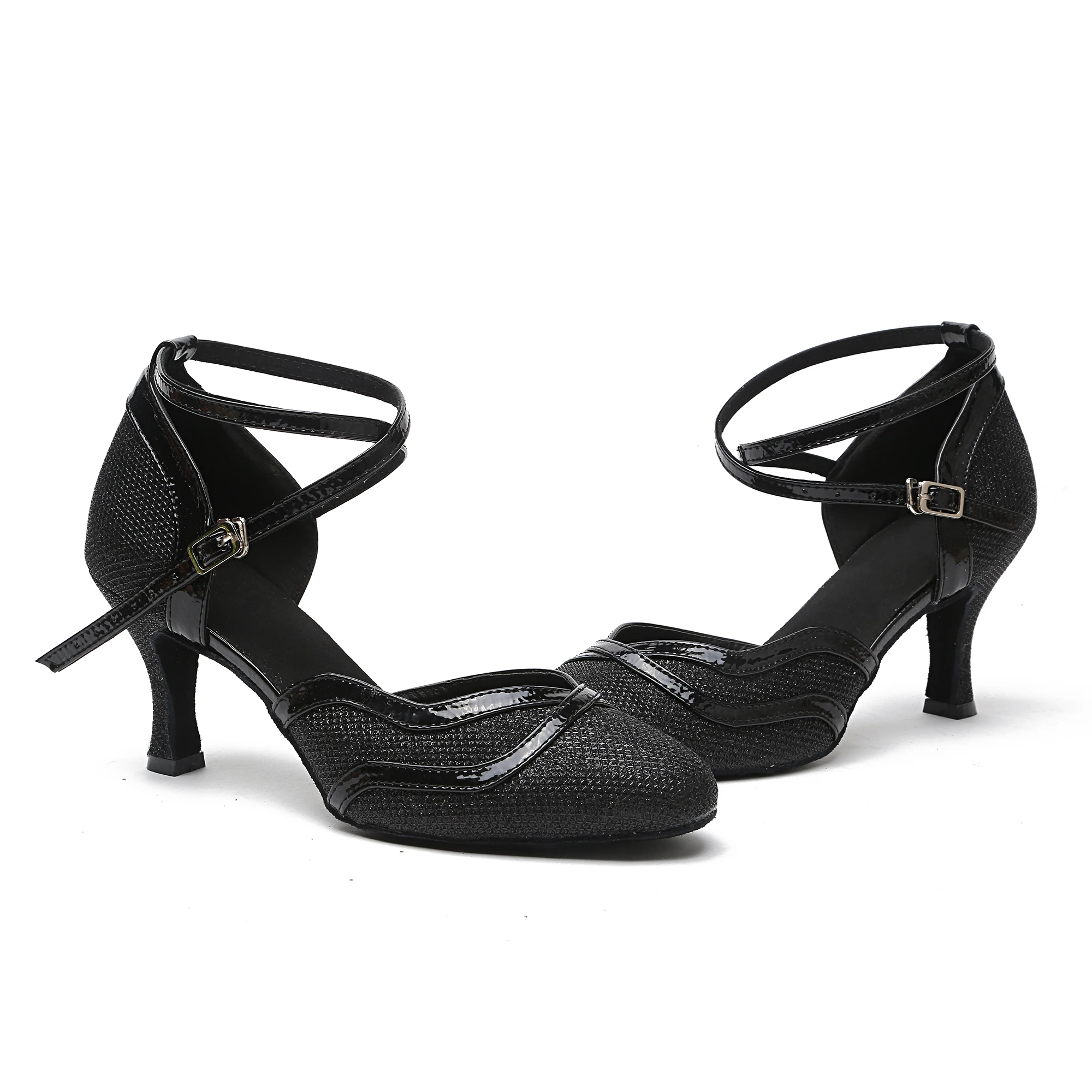 Women Shoes For Dancing Ballroom Latin Dance-Shoes Girls Ladies Modern Tango Dancing Shoes Salsa Heeled Shoes Glitter Sandals