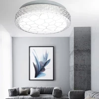 led ceiling light crystal shell 18w 6500k modern surface ceiling lamp for kitchen bedroom bathroom lamps 220v fixtures lighting