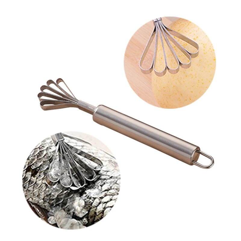 

A Stainless Steel Fish Scale Remover Slicer Kitchen Gagdets Durable Coconut Planer Coconut Scraper Coconut Shredding Tool